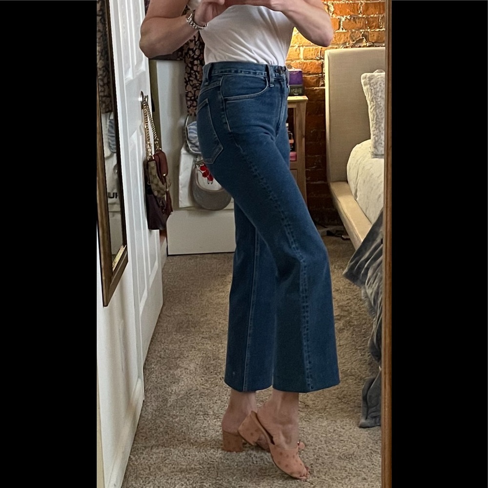 Rag & Bone Justine Ankle Wide Leg Dark Wash Jeans